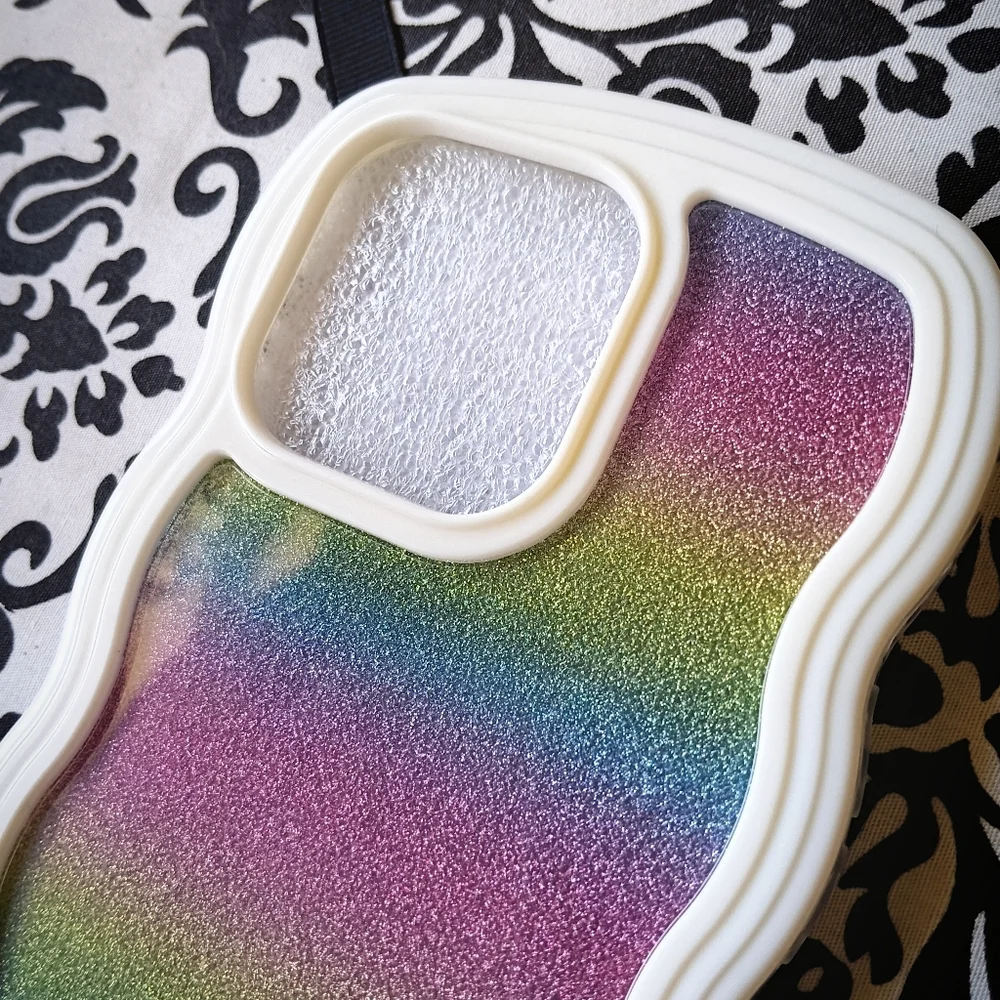 💜*4/$15* iPhone 13 Pro Phone Case Glitter Sparkly Rainbow Cute Girly Kawaii